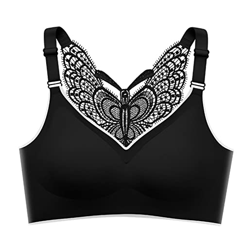 Plesuxfy Soutien-Gorge Papillon - Soutien-Gorge Push-up Papillon Doux sans Couture,Soutien-Gorge t-Shirt de Sport Sexy à Couverture complète et Ascenseur pour Femme