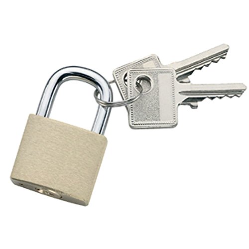 Image of Stahlwille 77210002 Padlock with Keys, Solid Brass, Indoor and Outdoor lock, with Corrosion Protection, for Gym Locker, ToolBox, Garage, Storage etc., Weighs 85 g, Made in Germany