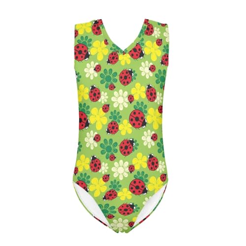 Image of INSTANTARTS Gymnastics Leotards Girl Dinosaur Dancewear Activewear Quick Dry