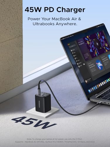 Image of UGREEN 5-Port 45W USB C Charger Block, PD /PPS /QC 45 Watt Fast Charging, GaN Charger with 4 USB C Port for iPhone 17 /16 /15, Galaxy S26 /S25 /S24 /S23, Pixel 10 /9 /8, iPad, MacBook Neo /Air and More