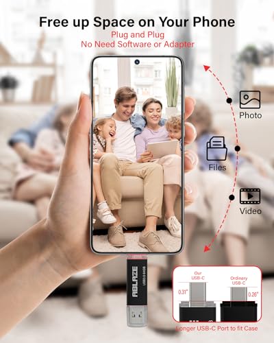 5 sztuk pendrive USB C 64 GB OTG 3.0, ABLAZE Dual Memory Stick 2 w 1 do telefonu komórkowego/smartfona/laptopa/notebooka/PC