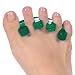 Happy Toes Gel Toe Separators Stretchers and Straighteners for Foot Pain & Bunion Relief, Hammer Toes and More - 1 Pair, (Emerald Sparkle)