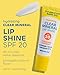 Seaweed Bath Co. Hydrating Clear Mineral Lip Shine - SPF 20 Sunscreen Zinc Oxide Lip Balm - Nourishing Care to Hydrate & Protect Dry, Chapped Lips - Natural Pineapple Coconut Flavor- 0.28 oz