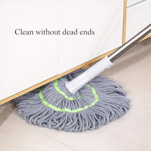Image of Microfiber Twist Mop for Floor Cleaning, Squeeze Twist Mop Stick, Durable Dust Easy to Use Floor Cleaner, Effective for Hardwood, Tile, and Laminate (Pack of 1)