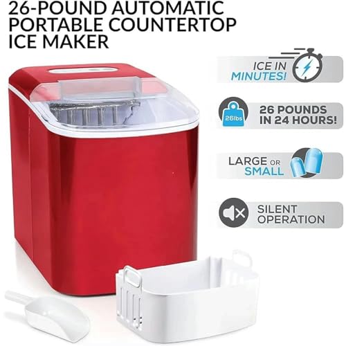 Máquina portátil automática para hacer hielo 26 lbs/24 horas miniatura 3