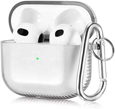 KOREDA Compatible with AirPods 3 2021 3rd Generation Case Cover, Soft Clear TPU Transparent Protective Case with Keychain for AirPod 3, Not Compatible with AirPods Pro 3 2025 and AirPods 4 2024