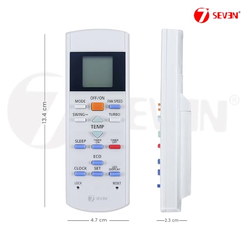Image of 7SEVEN Compatible with Panasonic AC Remote Control Model 29I Suitable for 1 1.5 2 Ton Split and Window Air Conditioner - Match Each Key by Key Exactly with Existing AC Remote Function