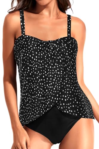 Tempt Me Women's One Piece Swimsuit Vintage Off Shoulder Ruffled Bathing Suits