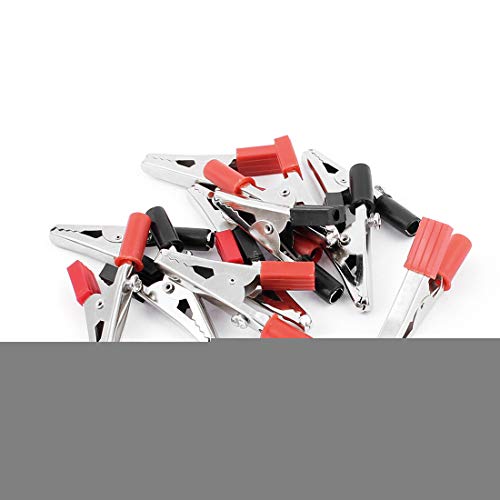 Aexit 6 Pairs Testers Black And Red Plastic Coated Insulated Voltage Testers Crocodile Clips