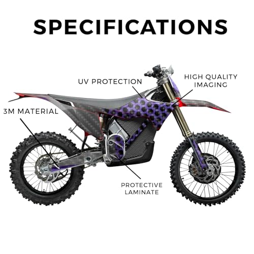 Image of Carbon Fiber Stark Varg MX 2023-2025 Graphics Kit Wrap - Hex Purple - Varg MX Skin - Premium 3M Vinyl Protective Wrap Decal Cover - Easy to Apply | Crafted in The USA by MightySkins