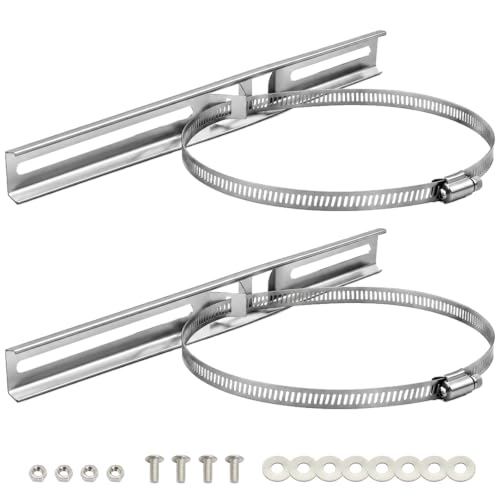 HXH 15.7*1.97" Stainless Steel Pole Mounting Kit for Junction Boxes, 2 Pack