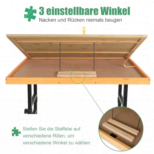 Puzzle-Tisch Truwheelz 1500 Teile mit verstellbaren Beinen und Schubladen