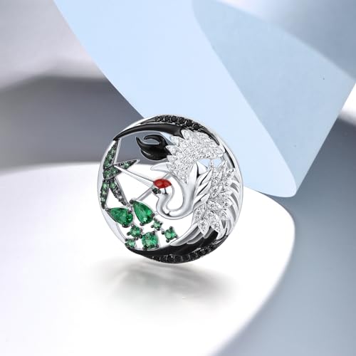 Image of Santuzza 925 Sterling Silver Enamel Brooch Pin for Women