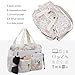 2-Piece Set Small Cotton Floral Quilted Tote Bags for Women – Multi-Pocket Crossbody & Shoulder Handbags for Work, Travel & Everyday Use (335/PinkPuzzle)