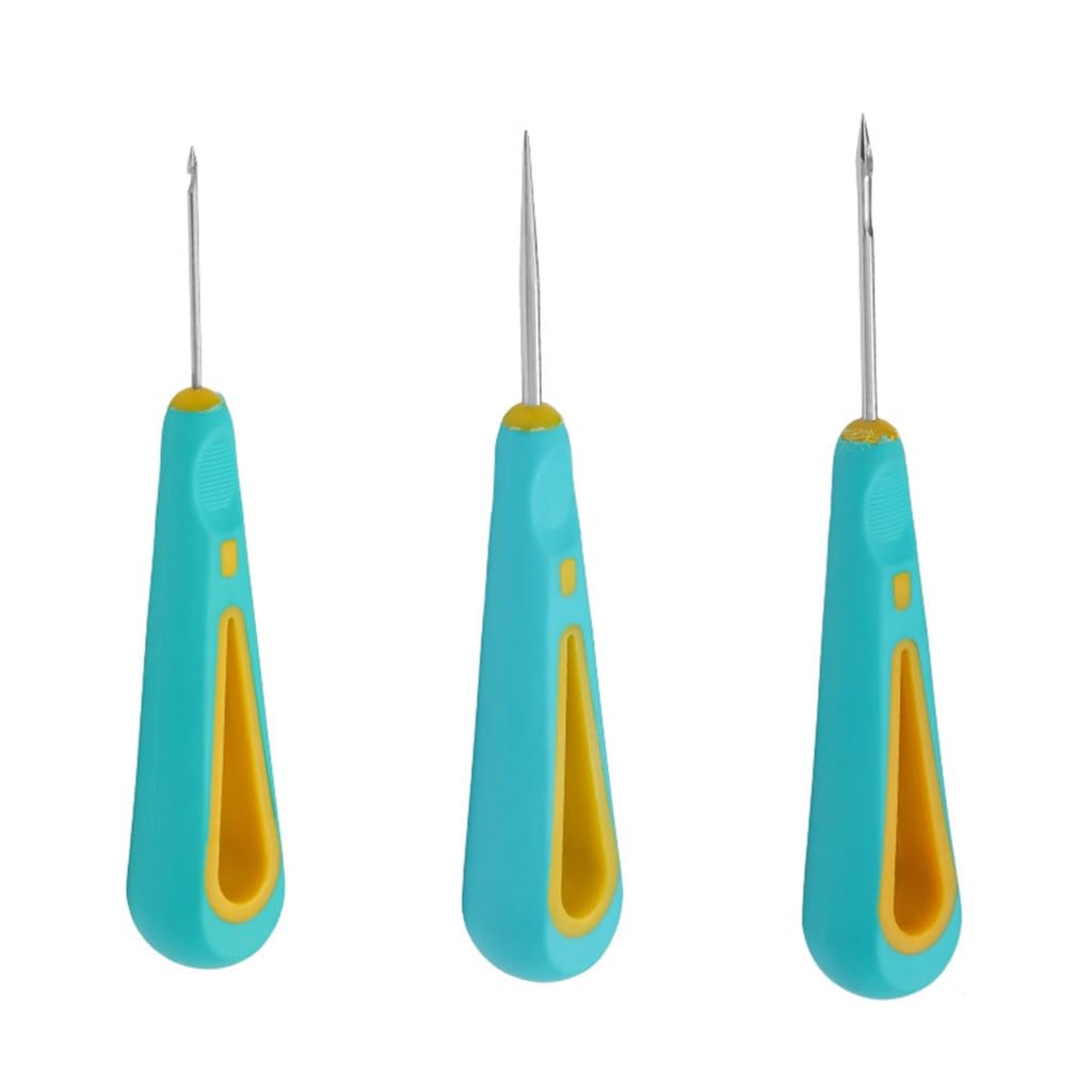 CASNO Silicone Mold, 3X/Set Round Hole Cone Hand Drills for DIY Candle Molds Silicone Molds Making Punch Needle Candle Wick Tool Easy to Use