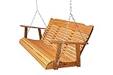 Rustic Finished 5' Cedar Porch Swing, Amish Crafted