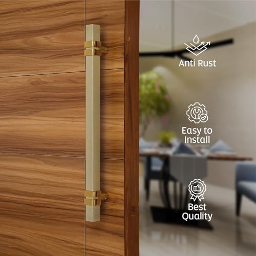 Image of LAPO 24 inch Square Stainless Steel Door Handle for Main Door /Glass Door Pull Push Handle /Main Door Handle for All Door Antique Gold Finish | 3 Years Warranty