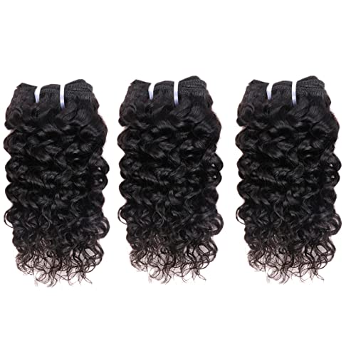 Aiokrtse-Paquets de brésiliens Cheveux frisés et crépus-Paquets de cheveux vierges brésiliens-Paquets de tissage de cheveux 100% humains-Couleur naturelle...