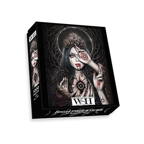 Enys Guerrero - High Priestess - 1000 Piece Jigsaw Puzzle feauting artwork by Enys Guerrero, Dark Occult Gothic Witchy Cover