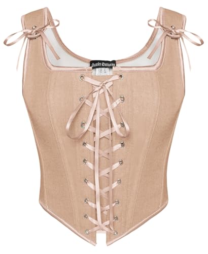 Image of Scarlet Darkness Women's Renaissance Corset Tops Lace Up Overbust Bustier