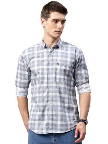Image of Majestic Man Men Box Checkered Slim Fit Cotton Casual Shirt