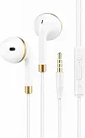 Fone de Ouvido com Microfone P2 3.5mm – Som Estéreo, Controle de Chamadas e Música, Cabo 1,2m, Conector Dourado, Compatível com Smartphones, Notebooks e PCs