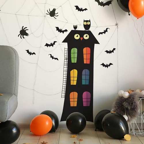 Vinilo Decorativo Halloween Búho y Murciélagos 24x35.4 in miniatura 7