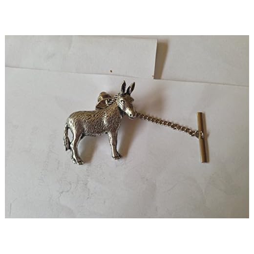C15 Åsna, tack, slipsnål med kedja engelskt tenn handgjord i Sheffield
