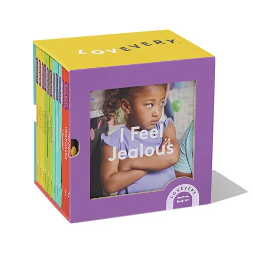 Image of The Emotion Book Set, 12 Books ( Happy, Proud, Excited, Scared, Shy, Nervous, Sad, Disappointed, Lonely, Mad, Frustrated, Jealous) by Lovevery