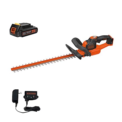 BLACK+DECKER 20V MAX Cordless Hedge Trimmer with Power Command Powercut, 22-Inch (LHT321FF)