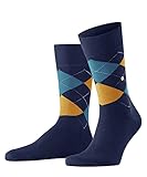 Burlington Herren King Socken Nachhaltige biologische Baumwolle Schwarz Grau viele weitere Farben verstärkte Herrensocken mit Muster atmungsaktiv kariert bunt nachhaltig 1 Paar