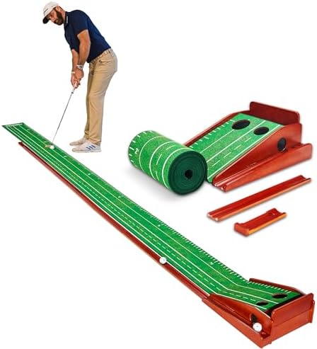 PERFECT PRACTICE XL Putting Mat – 15.5 ft Indoor Golf Putting Gre...