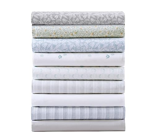 Image of Tommy Bahama- Queen Sheet Set, Cotton Percale Bedding Set, Crisp & Cool, Stylish Bedding Set (Koya Bay Grey, Queen)