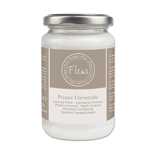 Fleur Designer'S Paint | Fondo Aggrappante Acrilico, Adatto Per Superfici Non Assorbenti, Fleur Primer P02, Universale, Colore Bianco, Made In Italy, 