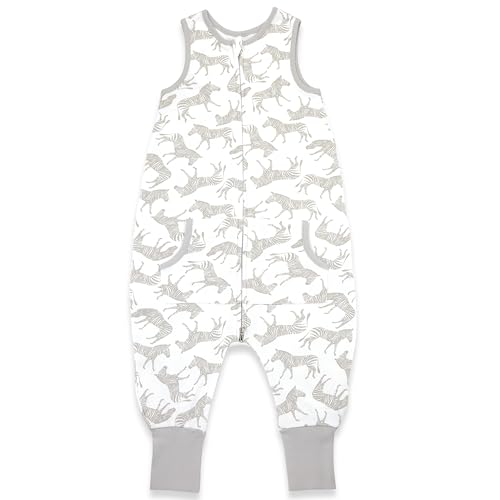 Image of Toddler Sleep Sacks with Feet - 3T-4T Wearable Blanket - Muslin Sleeping Sack with Legs - 0.5 TOG