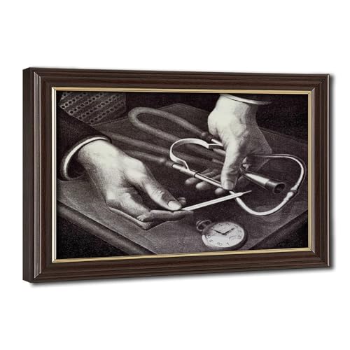 Poster Family Doctor par Grant Wood : Impression sur toile 20x30 cm pour décoration murale