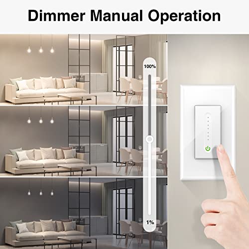 OHMAX-Smart-Dimmer-Switch-Compatible-with-Alexa-and-Google-Assistant-Single-Pole-24Ghz-Wi-Fi-Light-Switch-for-Dimming-Lights-APP-Remote-and-Voice-Control-Timer-Neutral-Wire-Required-1-Pack