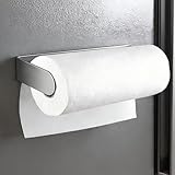 ZUNTO Magnetic Paper Towel Holder for Refrigerator – Strong Magnet Kitchen Paper Towel Rack for Grill, RV & Pantry – Sleek Silver Design