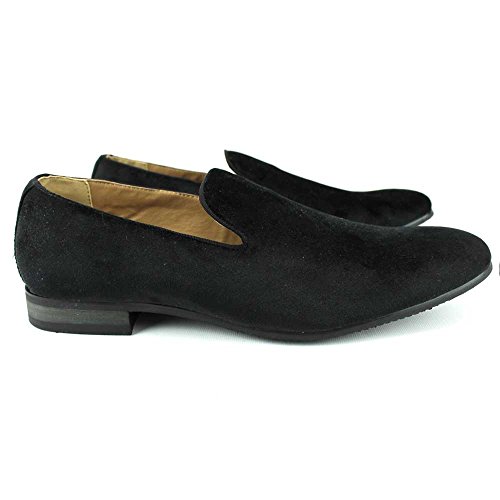AZAR MAN Men's Velvet Slip On Loafer Dress Shoes Tudors4