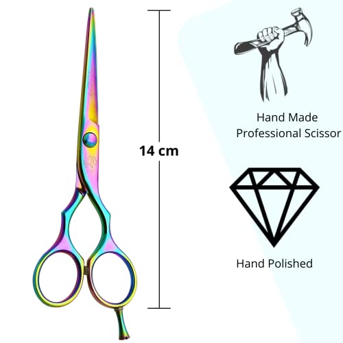Wishbeauty Professional Hairdressing Scissors, 5.5 inch Hair Scissors for Women & Men, Barber Scissors for Hair Cutting - Image 3