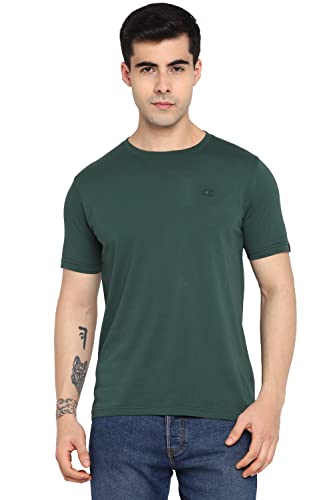 Image of Allen Cooper Men's Super Combed Cotton Rich Solid Round Neck Half Sleeve T-Shirt