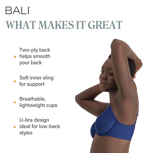 Image of Bali Women's Everyday Bras for Women - One Smooth U Underwire Bras - Adjustable, Supportive & Comfy, Plus Size