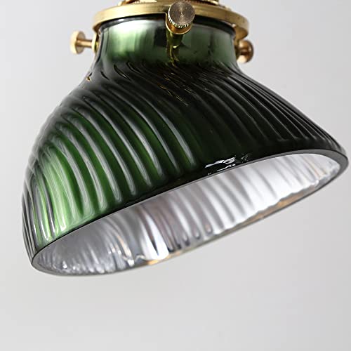 Luminaires de lampes de suspension en verre japonais LED et cuivre