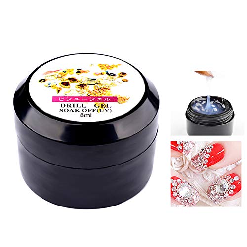 Ofanyia Drill Gel Soak Off UV Nagelkleber Acryl Strass Nägel Falsche Tipps Nail Art Dekoration Werkzeug Bohrgel - 8ml