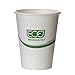 ECO PRODUCTS Compostable Disposable GreenStripe 12oz Coffee Cups, Case of 1000, White Single Wall Hot Paper Cup, Plant Based PLA Lining, Biodegradable 12