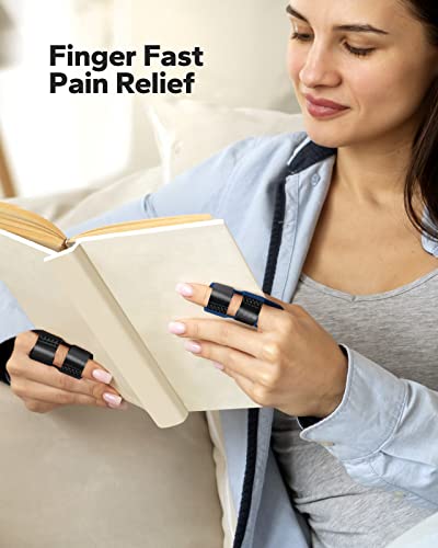 Meto Finger Splints For Trigger Finger (4 Count), Finger Brace For Straightening, Support Broken Fingers Or Arthritis Relief, Trigger Finger Splint For Middle Finger, And Other Fingers (Black & Blue) #TOP2