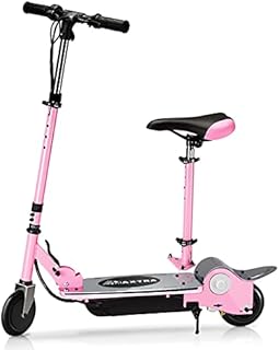 MAXTRA E120 Electric Scooter with Seat for Kids Ages 6-12, 60 Mins Long Battery Life, Removable Seat 2 Riding Styles, 155lbs Max Load