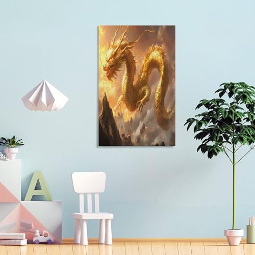 Toile décoration de la maison dragon idée cadeau originale