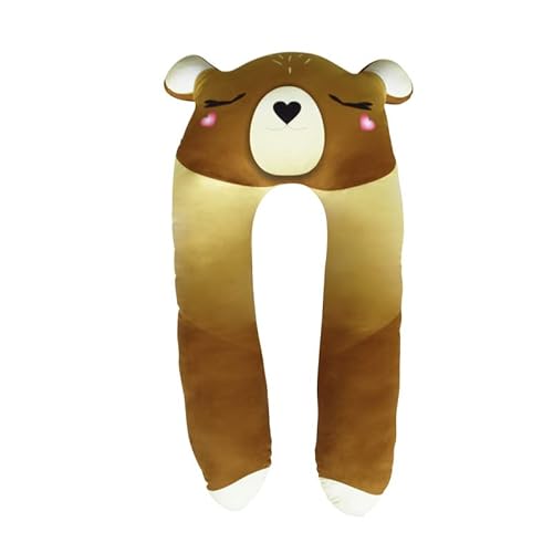 XXL Seitenschläferkissen Kinder - Komfortkissen Kinder | Seitenschläferkissen Für Kinder - Schlafkissen Kinder - Komfortkissen Kinder mit Buntem Plüschstoff- Oeko-TEX 100 Zertifiziert (Bobby der Bär) Cover