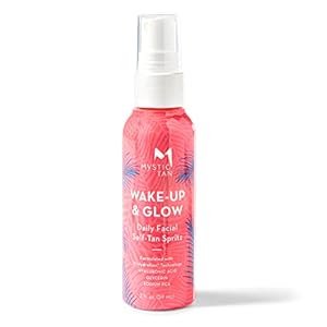 Mystic Tan Wake Up & Glow Facial Self Tanner Spritz, 2 oz.